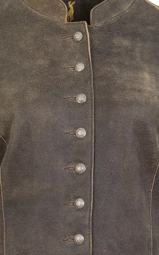 Damenlederjacke 455, graubraun
